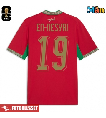 Marocko Youssef En-Nesyri #19 Hemmatröja VM 2026 Kortärmad